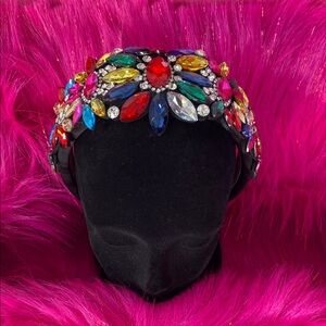 Vibrant Luxe Multicolor Rhinestone Headband